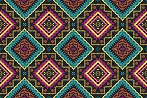 Geometric ethnic oriental traditional pattern.Figure tribal embroidery style.Design for background,wallpaper,clothing,wrapping,fabric,vector illustration vector