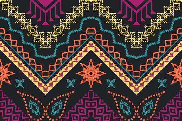 Geometric ethnic oriental traditional pattern.Figure tribal embroidery style.Design for background,wallpaper,clothing,wrapping,fabric,vector illustration