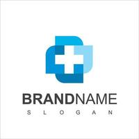 Health Care, Hospital Logo With Cross Symbol vector