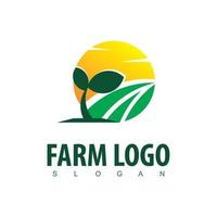 plantilla de diseño de logotipo de granja vector