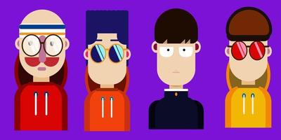 Flat Design Character Illustrations Avatar vector