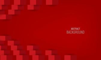 Red paper cut Abstract background and white 3d papers cut design vector