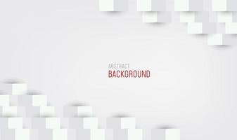 Abstract background and white 3d papers cut design vector