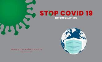 Mask wearing on face for protecting corona virus and COVID 19 vector