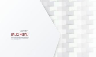 Abstract background and white 3d papers cut design vector