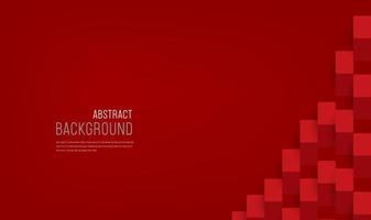 Red paper cut Abstract background and white 3d papers cut design vector