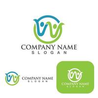 W Letter Logo Template vector