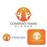 Community group logo, network and social icon vector