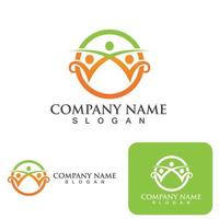 Community group logo, network and social icon vector