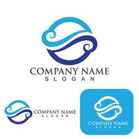 Water wave Logo vector illustration design