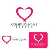 Love logo Vector icon illustration design Template