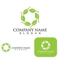 COLLECTION OF FRESH AND NATURAL LOGO BRAND IDEAS Stock Vector