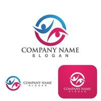 Community group logo, network and social icon vector