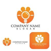Light bulb logo symbol icon vector