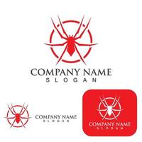 Spider logo and symbol vector  template elements