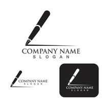 Pen Logo and symbol template vector