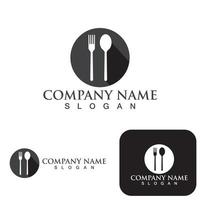 Spoon and fork logo and symbol vector