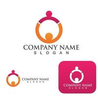 Community group logo, network and social icon vector