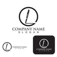 Pen Logo and symbol template vector