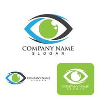 cuidado de los ojos logotipo marca identidad corporativa vector
