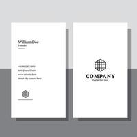 Minimal Corporate Vertical Business Card vector