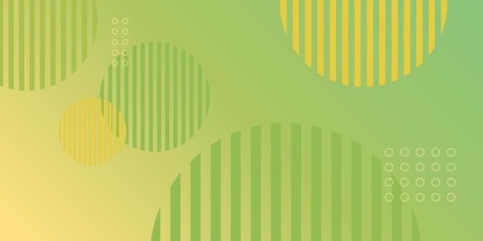 fondo abstracto con círculo degradado verde y amarillo y fondo de forma geométrica vector