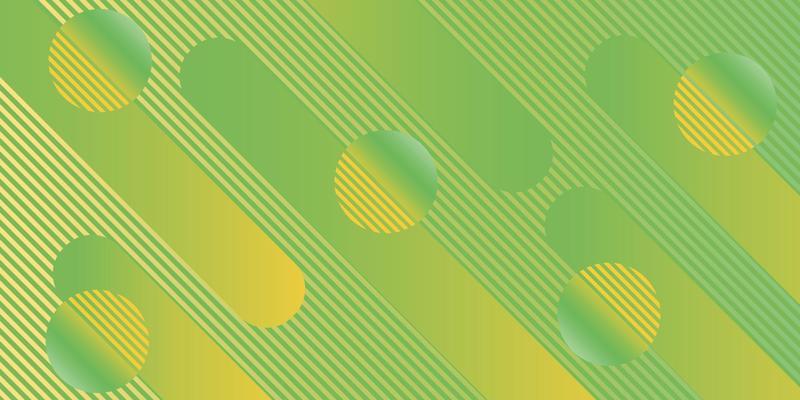 Abstract background with green and yellow gradient circle and geometric shape background