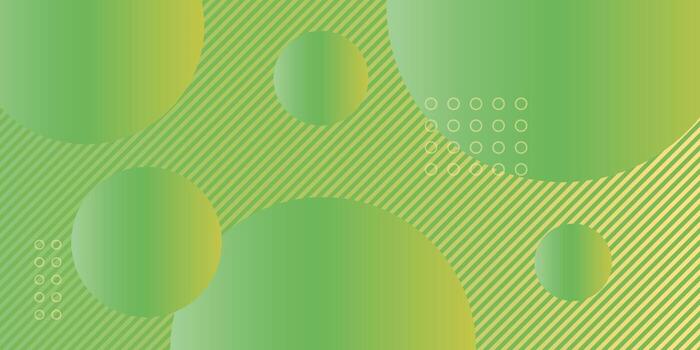 Abstract background with green and yellow gradient circle and geometric shape background vector