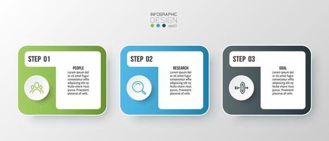 Business concept infographic template with option. vector