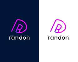 plantilla de diseño de logotipo de letra r y d vector