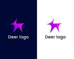plantilla de diseño de logotipo moderno de ciervo vector