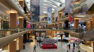 Atakoy,istanbul,Turkey.April 23,2022.interior of a modern shopping mall Aplus in Atakoy district,istanbul. video