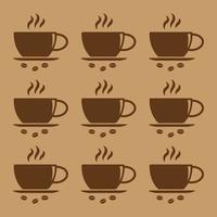 coffee mug pattern background vector