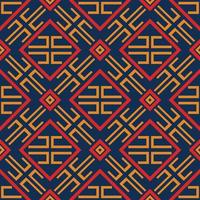 asian ethnic geometric fabric pattern vector