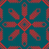 asian ethnic geometric fabric pattern vector