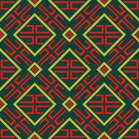 asian ethnic geometric fabric pattern vector