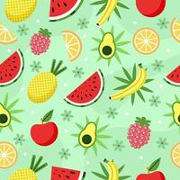 Tropical Fruit Seamless Pattern vector