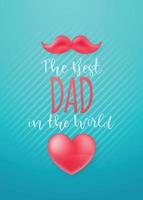 Happy Fathers Day poster. vector