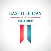 Happy Bastille Day, 14 July. vector