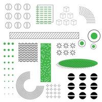 Set of vector geometric shapes. Abstract elements