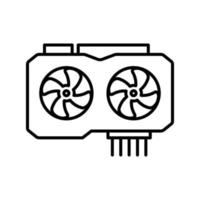 Video graphic card isolated icon design template vector