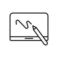 Pen tablet isolated icon design template vector