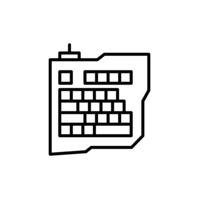 Half keyboard isolated icon design template