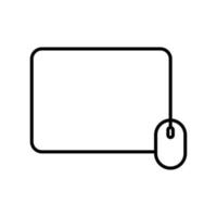 Mouse pad isolated icon design template vector