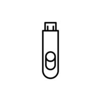 Flash disk isolated icon design template vector