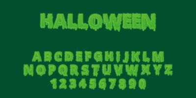 efecto de texto editable estilo de texto de halloween vector premium