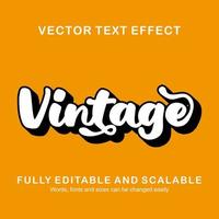 Editable text effect vintage text style premium vector