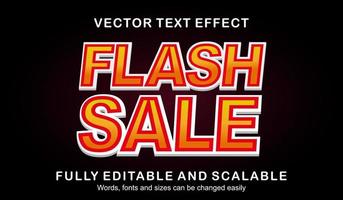 Editable text effect flash sale text style premium vector