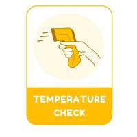 New normal lifestyle,after Covid-19 period,Icon set of new normal behaviors,temperature check.icon set about corona virus prevention. vector