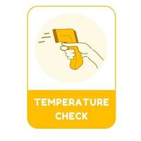 New normal lifestyle,after Covid-19 period,Icon set of new normal behaviors,temperature check.icon set about corona virus prevention. vector